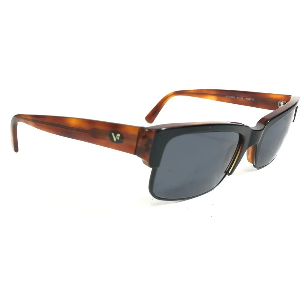 Vogue Sunglasses VO 2139-S W841/26 Black Brown Rectangular w/ Blue Lenses